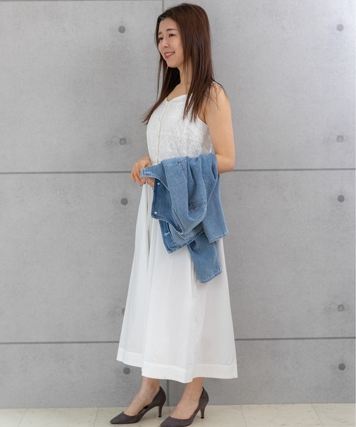 PREFERIR(プレフェリール)の「レース キャミワンピース(M,L)ツーサイズ(ワンピース・レディース・ブラック/オフホワイト・MEDIUM/LARGE)」の12枚目の写真