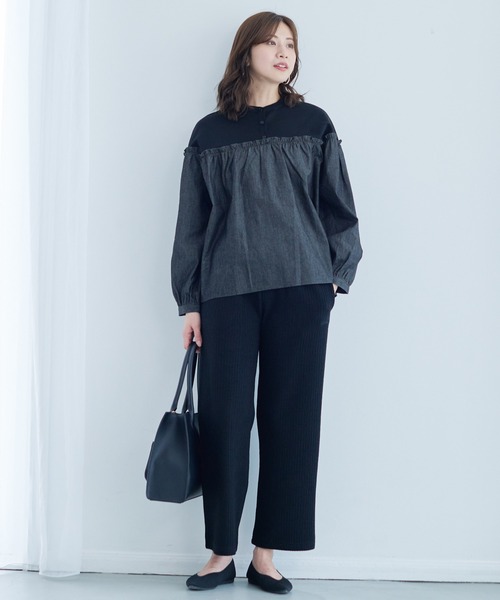 Arnold Palmer（アーノルドパーマー）の「バイアスチェック シェア トート（トートバッグ・レディース・ブラック/ベージュ・F）」の14枚目の写真