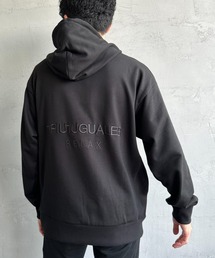[1PIU1UGUALE3 RELAX/ウノピゥウノウグァーレトレ リラックス] 別注 バックロゴ刺繍 スウェットパーカー