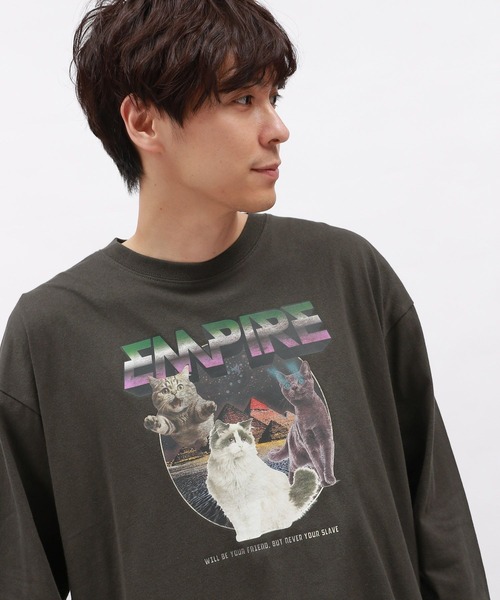 LAKOLE(ラコレ)の「イヌネコレトロムービーT / 138983(Tシャツ/カットソー・メンズ・ブルー/ホワイト/チャコール/オレンジ・MEDIUM/LARGE)」の21枚目の写真