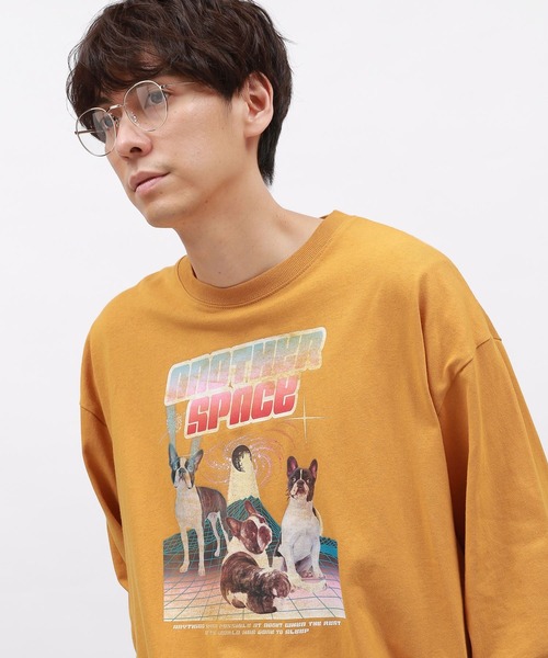 LAKOLE(ラコレ)の「イヌネコレトロムービーT / 138983(Tシャツ/カットソー・メンズ・ブルー/ホワイト/チャコール/オレンジ・MEDIUM/LARGE)」の17枚目の写真