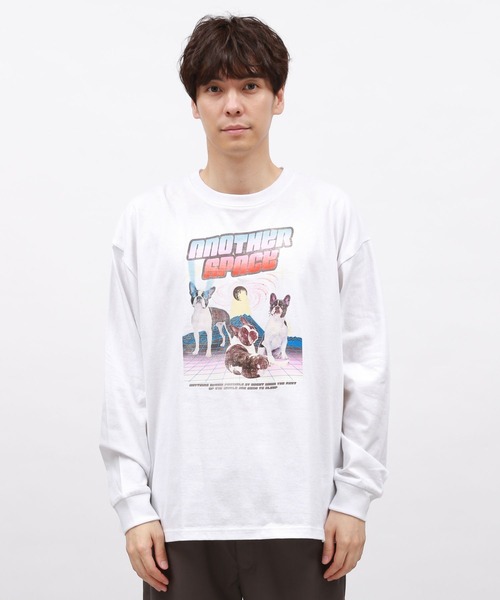 LAKOLE(ラコレ)の「イヌネコレトロムービーT / 138983(Tシャツ/カットソー・メンズ・ブルー/ホワイト/チャコール/オレンジ・MEDIUM/LARGE)」の16枚目の写真