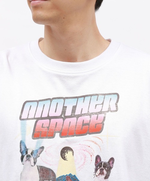 LAKOLE(ラコレ)の「イヌネコレトロムービーT / 138983(Tシャツ/カットソー・メンズ・ブルー/ホワイト/チャコール/オレンジ・MEDIUM/LARGE)」の13枚目の写真
