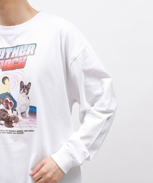 LAKOLE(ラコレ)の「イヌネコレトロムービーT / 138983(Tシャツ/カットソー・メンズ・ブルー/ホワイト/チャコール/オレンジ・MEDIUM/LARGE)」の12枚目の写真