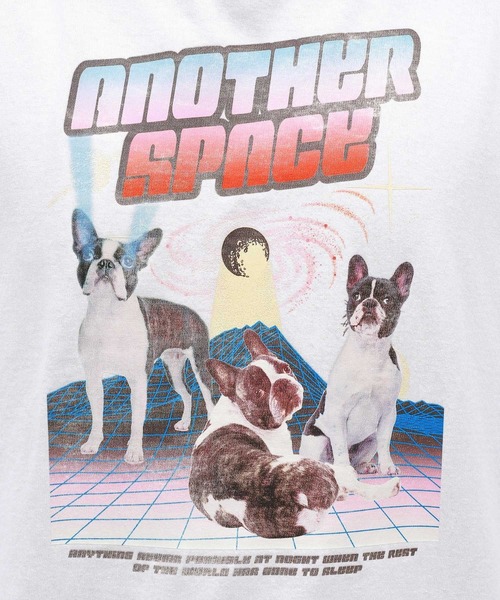 LAKOLE(ラコレ)の「イヌネコレトロムービーT / 138983(Tシャツ/カットソー・メンズ・ブルー/ホワイト/チャコール/オレンジ・MEDIUM/LARGE)」の9枚目の写真