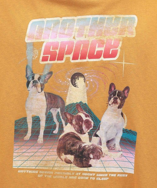 LAKOLE(ラコレ)の「イヌネコレトロムービーT / 138983(Tシャツ/カットソー・メンズ・ブルー/ホワイト/チャコール/オレンジ・MEDIUM/LARGE)」の6枚目の写真