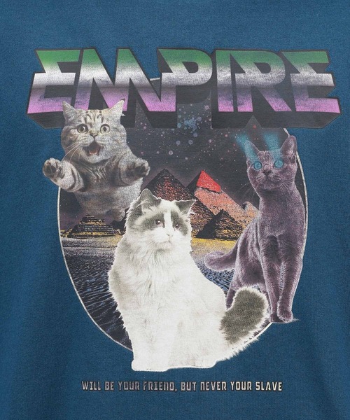 LAKOLE(ラコレ)の「イヌネコレトロムービーT / 138983(Tシャツ/カットソー・メンズ・ブルー/ホワイト/チャコール/オレンジ・MEDIUM/LARGE)」の7枚目の写真