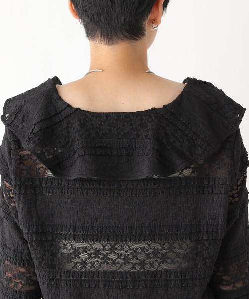 LEPSIM（レプシィム）の「レースショート羽織り　139141（カーディガン/ボレロ・レディース・ブラック/オフホワイト・FREE）」の13枚目の写真