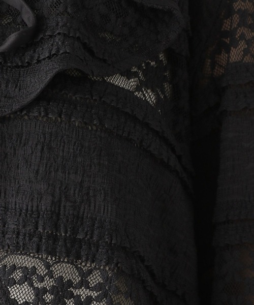 LEPSIM（レプシィム）の「レースショート羽織り　139141（カーディガン/ボレロ・レディース・ブラック/オフホワイト・FREE）」の11枚目の写真
