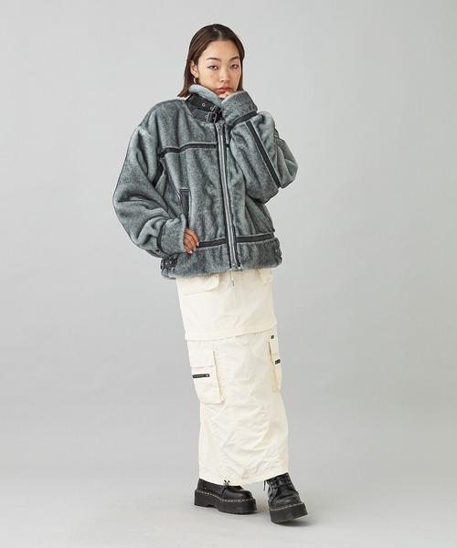 X-girl（エックスガール）の「B3 FAUX FUR JACKET（ブルゾン