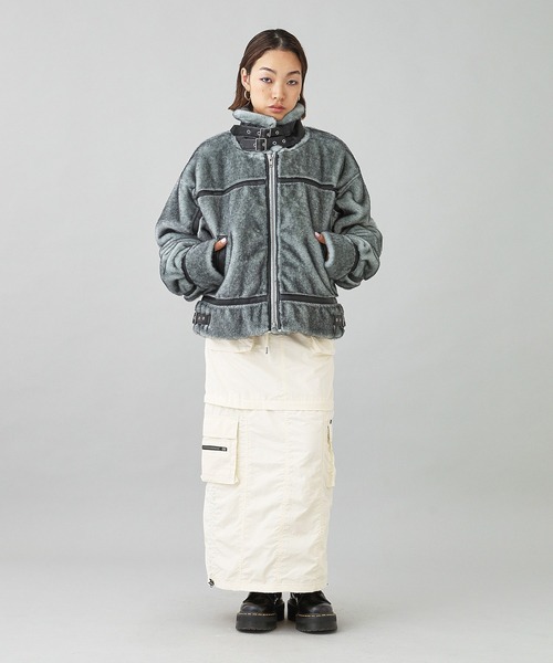 X-girl（エックスガール）の「B3 FAUX FUR JACKET（ブルゾン