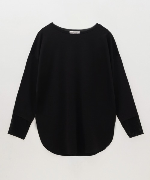 HusHusH（ハッシュアッシュ）の「HusHusH 袖チュールロンT 長袖 レイヤード（Tシャツ/カットソー・レディース・オフホワイト/ブラック/ブルーグレー・M/L）」の13枚目の写真