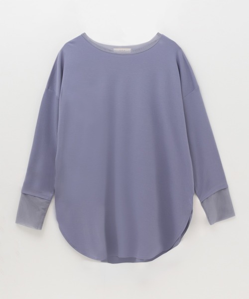 HusHusH（ハッシュアッシュ）の「HusHusH 袖チュールロンT 長袖 レイヤード（Tシャツ/カットソー・レディース・オフホワイト/ブラック/ブルーグレー・M/L）」の15枚目の写真