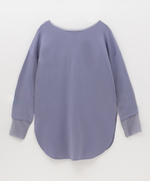 HusHusH（ハッシュアッシュ）の「HusHusH 袖チュールロンT 長袖 レイヤード（Tシャツ/カットソー・レディース・オフホワイト/ブラック/ブルーグレー・M/L）」の16枚目の写真