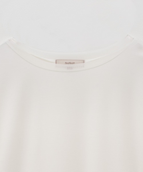 HusHusH（ハッシュアッシュ）の「HusHusH 袖チュールロンT 長袖 レイヤード（Tシャツ/カットソー・レディース・オフホワイト/ブラック/ブルーグレー・M/L）」の21枚目の写真