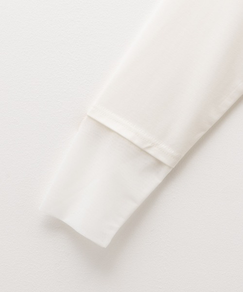 HusHusH（ハッシュアッシュ）の「HusHusH 袖チュールロンT 長袖 レイヤード（Tシャツ/カットソー・レディース・オフホワイト/ブラック/ブルーグレー・M/L）」の22枚目の写真