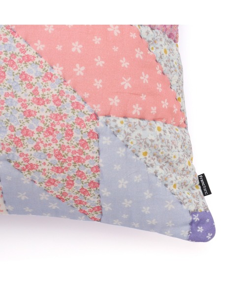 セール】フラワーパッチワーク クッションカバー 450×450 マルチ（040