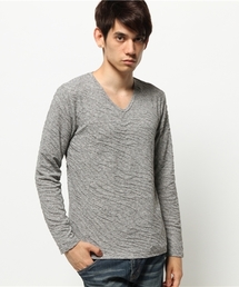 VENCEEXCHANGE | バイアスジャガードVロンT(Tシャツ/カットソー)