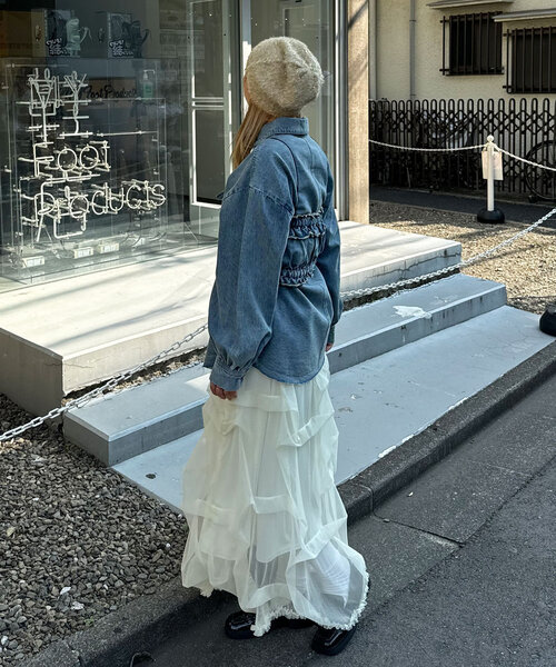 CIAOPANIC(チャオパニック)の「オーバーダイデニムシャツ(シャツ/ブラウス・レディース・ブルー・ONE SIZE)」の16枚目の写真