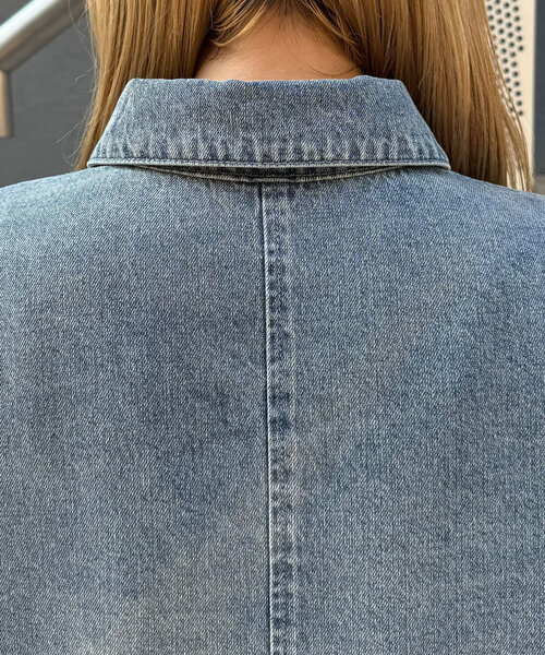 CIAOPANIC(チャオパニック)の「オーバーダイデニムシャツ(シャツ/ブラウス・レディース・ブルー・ONE SIZE)」の22枚目の写真