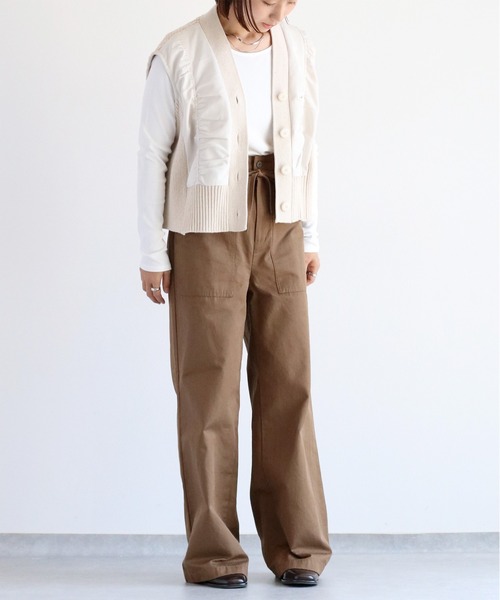 cepo（セポ）の「アメスリレイヤードロングスリーブTee（Tシャツ/カットソー・レディース・ホワイト×ブラック/ブラウン/オフホワイト/ブラック・M）」の20枚目の写真