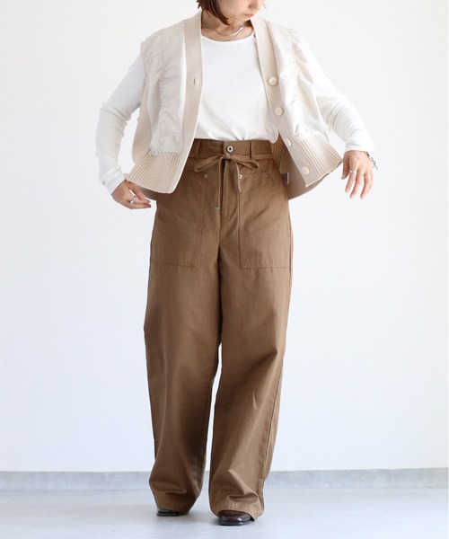 cepo（セポ）の「アメスリレイヤードロングスリーブTee（Tシャツ/カットソー・レディース・ホワイト×ブラック/ブラウン/オフホワイト/ブラック・M）」の18枚目の写真