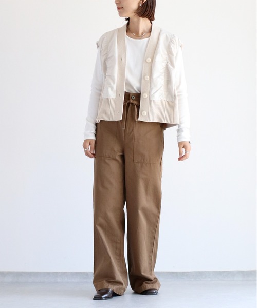 cepo（セポ）の「アメスリレイヤードロングスリーブTee（Tシャツ/カットソー・レディース・ホワイト×ブラック/ブラウン/オフホワイト/ブラック・M）」の21枚目の写真