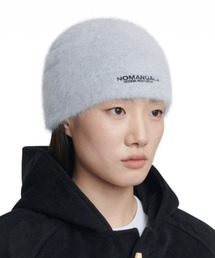 NOMANUAL | 韓国ブランド NOMANUAL ノーマニュアル NM HAIRY BEANIE ヘアリーニット帽 ビーニー アンゴラニット帽 ロゴビーニー 帽子 ニットキャップ ストリートファッション 韓国ファッション 韓国 ストリート(ニットキャップ/ビーニー)