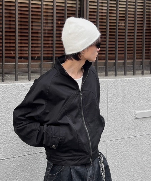 NOMANUAL（NOMANUAL）の「【NOMANUAL】NM HAIRY BEANIE  / 【ノーマニュアル】ヘアリーロゴビーニー（ニットキャップ/ビーニー・メンズ・ブラック/ライトピンク/クリーム/ライトグレー/チャコール・ONE SIZE）」の5枚目の写真
