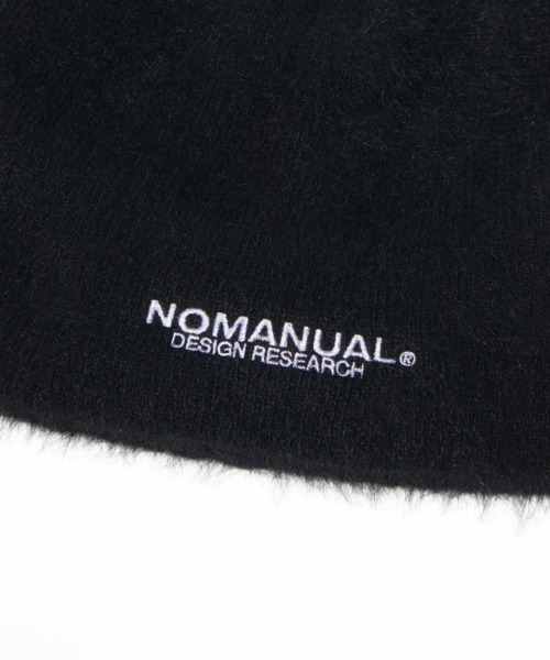 NOMANUAL（NOMANUAL）の「【NOMANUAL】NM HAIRY BEANIE  / 【ノーマニュアル】ヘアリーロゴビーニー（ニットキャップ/ビーニー・メンズ・ブラック/ライトピンク/クリーム/ライトグレー/チャコール・ONE SIZE）」の9枚目の写真