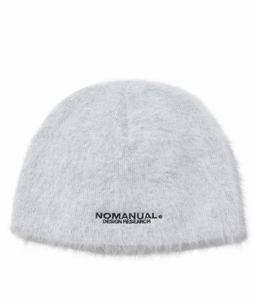 NOMANUAL（NOMANUAL）の「【NOMANUAL】NM HAIRY BEANIE  / 【ノーマニュアル】ヘアリーロゴビーニー（ニットキャップ/ビーニー・メンズ・ブラック/ライトピンク/クリーム/ライトグレー/チャコール・ONE SIZE）」の12枚目の写真