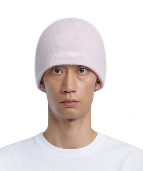 NOMANUAL（NOMANUAL）の「【NOMANUAL】NM HAIRY BEANIE  / 【ノーマニュアル】ヘアリーロゴビーニー（ニットキャップ/ビーニー・メンズ・ブラック/ライトピンク/クリーム/ライトグレー/チャコール・ONE SIZE）」の21枚目の写真