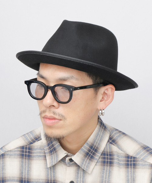Ruben(ルーベン)の「オーストラリア産ウール フェルト ミドルブリム 中折れハット おりたたみ可(ハット・メンズ・ブラック/グレイッシュベージュ/ベージュ・FREE)」の4枚目の写真