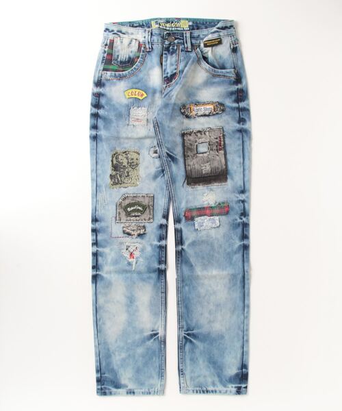 【セール】パッチワーク クラッシュヴィンテージ デニムパンツ -ARCADE Limited Line-（デニムパンツ）｜ARCADE（アーケード）
