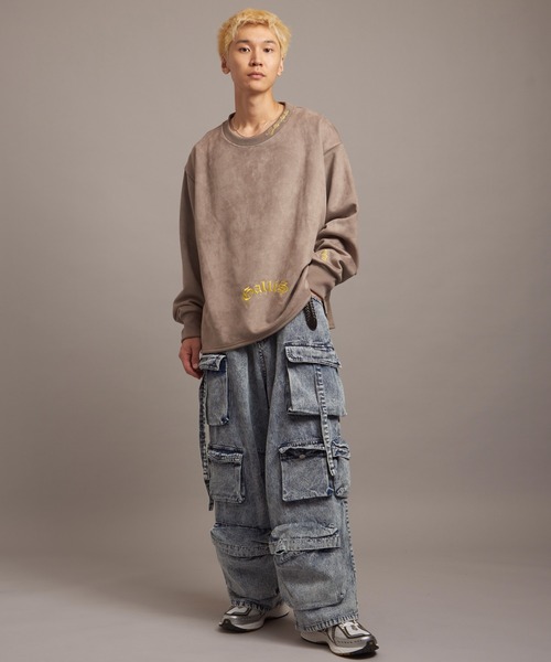 【セール】GA SUEDE MELT-LOGO CREW（スウェット）｜GALLIS ADDICTION（ガリスアディクション）