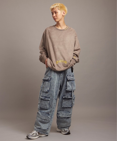 【セール】GA SUEDE MELT-LOGO CREW（スウェット）｜GALLIS ADDICTION（ガリスアディクション）