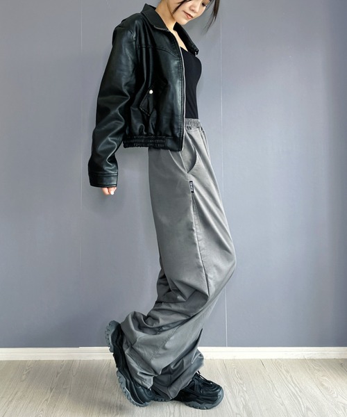 ルーズフィット スウェットパンツ ワイドシルエット 韓国コーデ ワンフォークロージング 1111clothing ルーズシルエット デカ