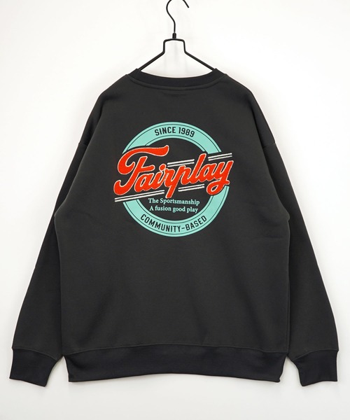 Burner(バーナー)の「【GROOVY STORE】サガラ刺繍 オーバーサイズスウェットクルー裏起毛(スウェット・メンズ・ブラック/ダークグリーン/ブラウン/ライトブラック/スミクロ/ホワイト×ライトグレー/ホワイト×グレー/杢グレー/ブラック系2/ネイビー系/グレー系/ホワイト系/ホワイト系2/ダークグリーン系2/ダークブラウン/ブラック系3・LL/M/L)」の8枚目の写真