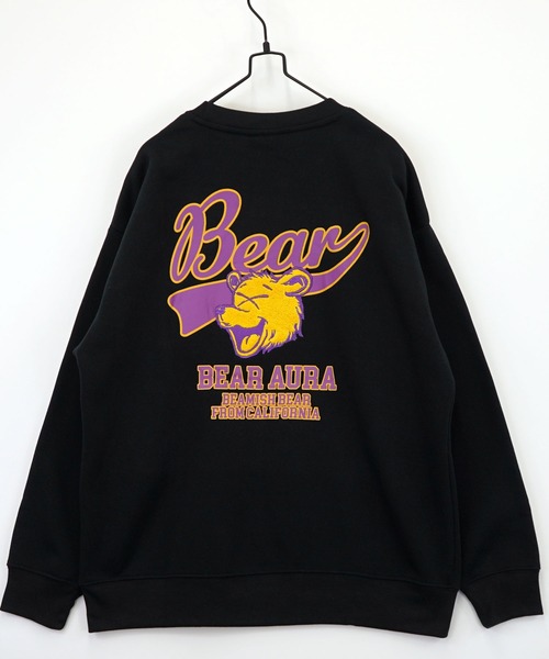 Burner(バーナー)の「【GROOVY STORE】サガラ刺繍 オーバーサイズスウェットクルー裏起毛(スウェット・メンズ・ブラック/ダークグリーン/ブラウン/ライトブラック/スミクロ/ホワイト×ライトグレー/ホワイト×グレー/杢グレー/ブラック系2/ネイビー系/グレー系/ホワイト系/ホワイト系2/ダークグリーン系2/ダークブラウン/ブラック系3・LL/M/L)」の9枚目の写真