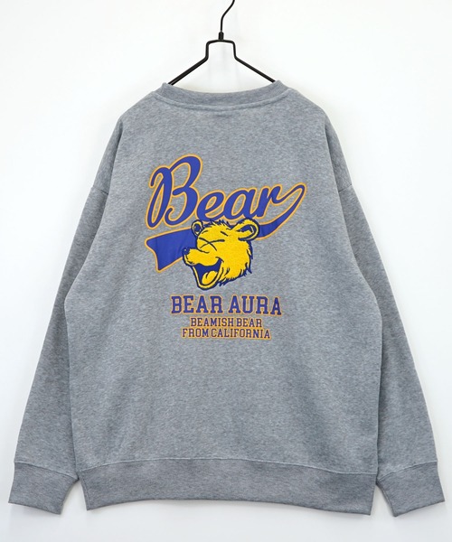 Burner(バーナー)の「【GROOVY STORE】サガラ刺繍 オーバーサイズスウェットクルー裏起毛(スウェット・メンズ・ブラック/ダークグリーン/ブラウン/ライトブラック/スミクロ/ホワイト×ライトグレー/ホワイト×グレー/杢グレー/ブラック系2/ネイビー系/グレー系/ホワイト系/ホワイト系2/ダークグリーン系2/ダークブラウン/ブラック系3・LL/M/L)」の11枚目の写真