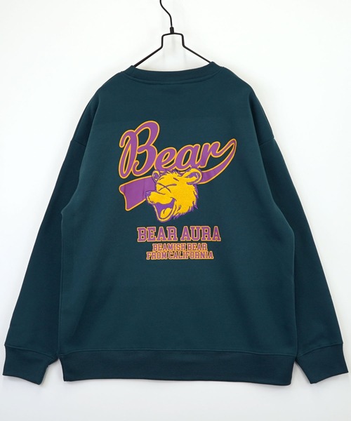 Burner(バーナー)の「【GROOVY STORE】サガラ刺繍 オーバーサイズスウェットクルー裏起毛(スウェット・メンズ・ブラック/ダークグリーン/ブラウン/ライトブラック/スミクロ/ホワイト×ライトグレー/ホワイト×グレー/杢グレー/ブラック系2/ネイビー系/グレー系/ホワイト系/ホワイト系2/ダークグリーン系2/ダークブラウン/ブラック系3・LL/M/L)」の15枚目の写真