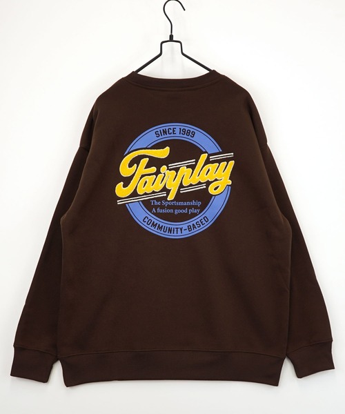 Burner(バーナー)の「【GROOVY STORE】サガラ刺繍 オーバーサイズスウェットクルー裏起毛(スウェット・メンズ・ブラック/ダークグリーン/ブラウン/ライトブラック/スミクロ/ホワイト×ライトグレー/ホワイト×グレー/杢グレー/ブラック系2/ネイビー系/グレー系/ホワイト系/ホワイト系2/ダークグリーン系2/ダークブラウン/ブラック系3・LL/M/L)」の12枚目の写真