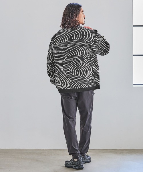 HEREIAM（ヘレイアム）の「【HEREIAM MEN】WAVERORMカーディガン（カーディガン/ボレロ・メンズ・ブラック/ライトピンク・MEDIUM/LARGE）」の8枚目の写真