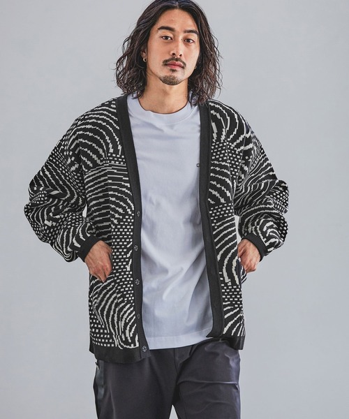 HEREIAM（ヘレイアム）の「【HEREIAM MEN】WAVERORMカーディガン（カーディガン/ボレロ・メンズ・ブラック/ライトピンク・MEDIUM/LARGE）」の13枚目の写真