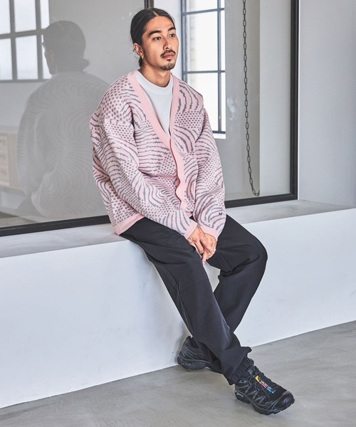 HEREIAM（ヘレイアム）の「【HEREIAM MEN】WAVERORMカーディガン（カーディガン/ボレロ・メンズ・ブラック/ライトピンク・MEDIUM/LARGE）」の19枚目の写真