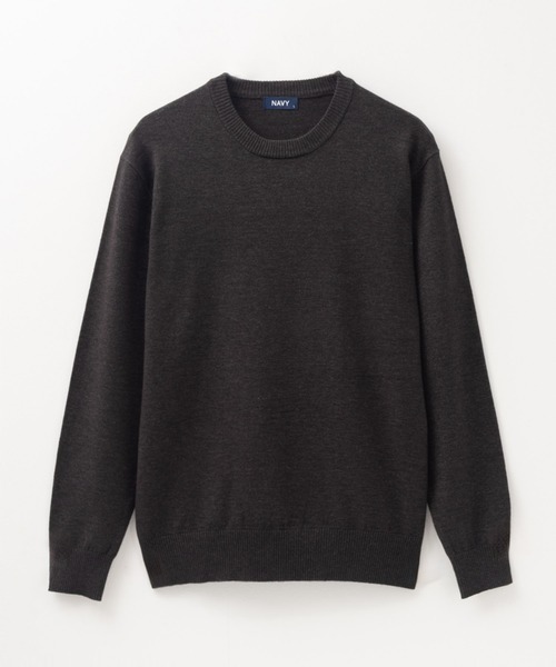 NAVY（ネイビー）の「NAVY 素肌ニット クルーネックセーター（ニット/セーター・メンズ・ネイビー/ベージュ/グレー/チャコールグレー・S/M/L/XL）」の5枚目の写真