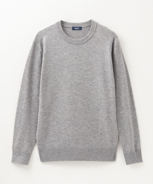 NAVY（ネイビー）の「NAVY 素肌ニット クルーネックセーター（ニット/セーター・メンズ・ネイビー/ベージュ/グレー/チャコールグレー・S/M/L/XL）」の7枚目の写真