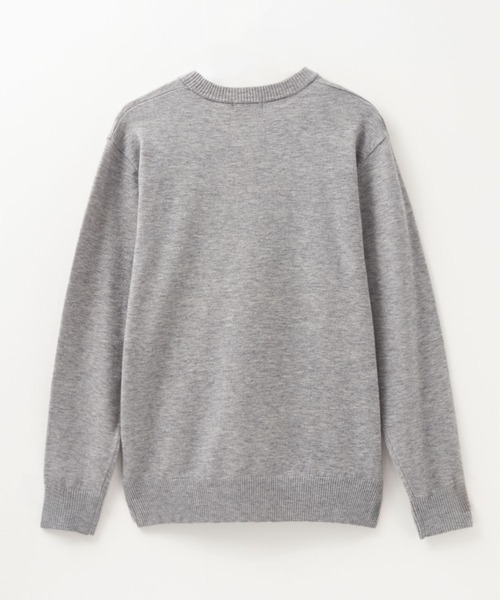 NAVY（ネイビー）の「NAVY 素肌ニット クルーネックセーター（ニット/セーター・メンズ・ネイビー/ベージュ/グレー/チャコールグレー・S/M/L/XL）」の8枚目の写真