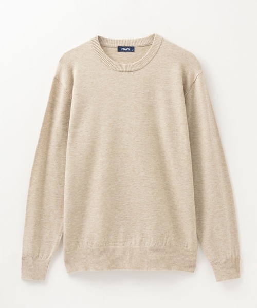 NAVY（ネイビー）の「NAVY 素肌ニット クルーネックセーター（ニット/セーター・メンズ・ネイビー/ベージュ/グレー/チャコールグレー・S/M/L/XL）」の9枚目の写真