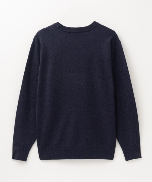 NAVY（ネイビー）の「NAVY 素肌ニット クルーネックセーター（ニット/セーター・メンズ・ネイビー/ベージュ/グレー/チャコールグレー・S/M/L/XL）」の12枚目の写真